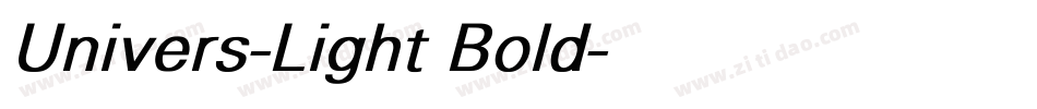 Univers-Light Bold字体转换
